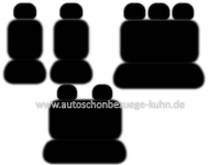 VW Caddy - Komplettset 7-Sitzer (Vordersitze / Rücksitzbank / Kopfstützen)