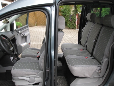 Profi4 2x Einzelsitz vorne 2-tlg. schwarz passend für VW Caddy Life ab  06/2004 bis 12/2007, Transporter und Kombis, Sitzbezüge, PETEX  Onlineshop