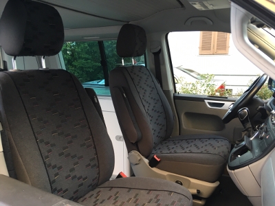 Sitzbezüge passend für VW T4 T5 T6 (Graphit-Schwarz) Komplett